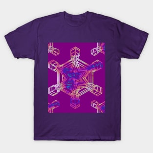 Snowflake Dark Magenta T-Shirt